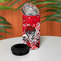 Canada Hockey Helmet 4 in 1 Can Cooler Tumbler Maple Leaf Pattern