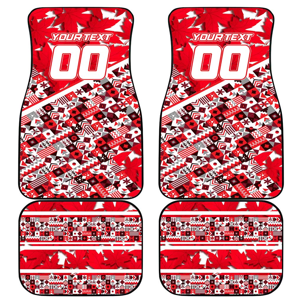 Canada Hockey Helmet Car Mats Maple Leaf Pattern