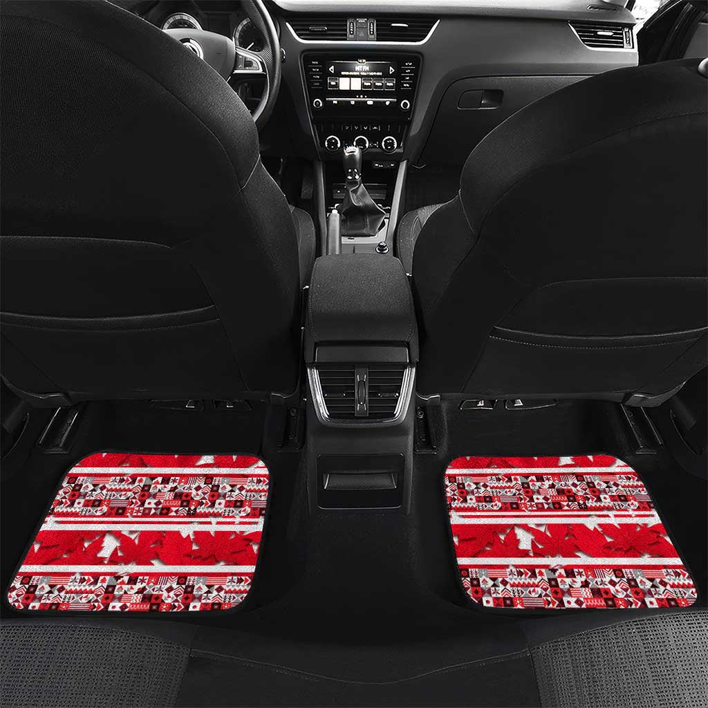 Canada Hockey Helmet Car Mats Maple Leaf Pattern