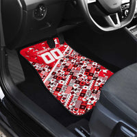 Canada Hockey Helmet Car Mats Maple Leaf Pattern