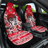 Canada Hockey Helmet Car Seat Cover Maple Leaf Pattern