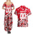 Personalized Canada Hockey Helmet Couples Matching Summer Maxi Dress and Hawaiian Shirt Maple Leaf Pattern
