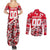 Personalized Canada Hockey Helmet Couples Matching Summer Maxi Dress and Long Sleeve Button Shirt Maple Leaf Pattern