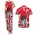 Personalized Canada Hockey Helmet Couples Matching Tank Maxi Dress and Hawaiian Shirt Maple Leaf Pattern