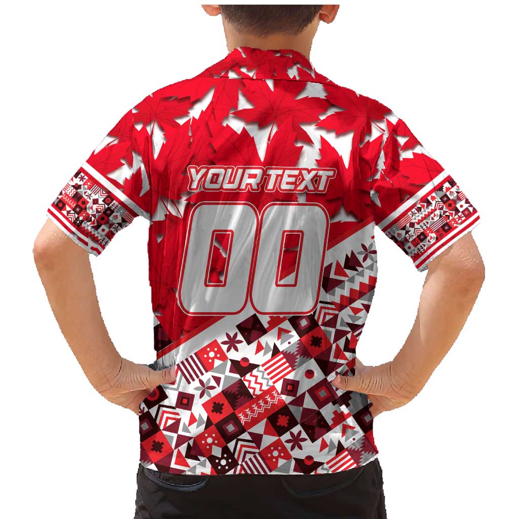 Personalized Canada Hockey Helmet Family Matching Mermaid Dress and Hawaiian Shirt Maple Leaf Pattern