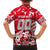 Personalized Canada Hockey Helmet Family Matching Off The Shoulder Long Sleeve Dress and Hawaiian Shirt Maple Leaf Pattern