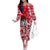Personalized Canada Hockey Helmet Family Matching Off The Shoulder Long Sleeve Dress and Hawaiian Shirt Maple Leaf Pattern