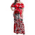 Personalized Canada Hockey Helmet Family Matching Off Shoulder Maxi Dress and Hawaiian Shirt Maple Leaf Pattern