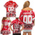 Personalized Canada Hockey Helmet Family Matching Off Shoulder Short Dress and Hawaiian Shirt Maple Leaf Pattern