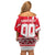 Personalized Canada Hockey Helmet Family Matching Off Shoulder Short Dress and Hawaiian Shirt Maple Leaf Pattern