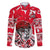 Personalized Canada Hockey Helmet Family Matching Short Sleeve Bodycon Dress and Hawaiian Shirt Maple Leaf Pattern