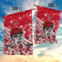 Canada Hockey Helmet Garden Flag Maple Leaf Pattern