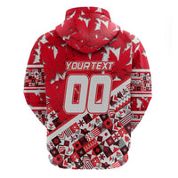 Personalized Canada Hockey Helmet Hoodie Maple Leaf Pattern