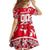Personalized Canada Hockey Helmet Kid Short Sleeve Dress Maple Leaf Pattern