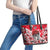 Canada Hockey Helmet Leather Tote Bag Maple Leaf Pattern