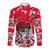 Personalized Canada Hockey Helmet Long Sleeve Button Shirt Maple Leaf Pattern