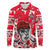 Personalized Canada Hockey Helmet Long Sleeve Polo Shirt Maple Leaf Pattern