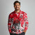 Personalized Canada Hockey Helmet Long Sleeve Polo Shirt Maple Leaf Pattern