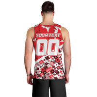 Personalized Canada Hockey Helmet Men Tank Top Maple Leaf Pattern