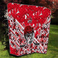 Canada Hockey Helmet Quilt Maple Leaf Pattern