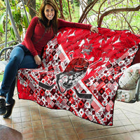 Canada Hockey Helmet Quilt Maple Leaf Pattern