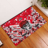 Canada Hockey Helmet Rubber Doormat Maple Leaf Pattern