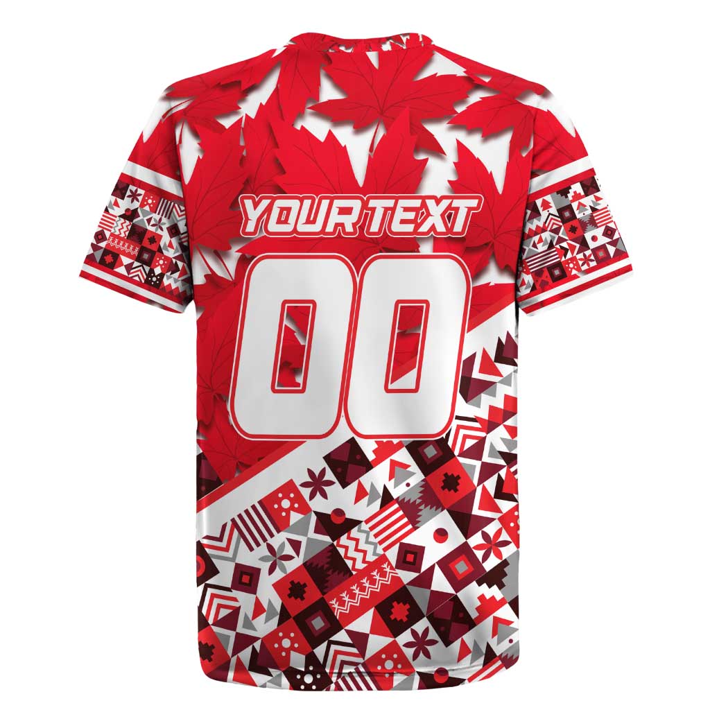 Personalized Canada Hockey Helmet Rugby Jersey Maple Leaf Pattern