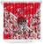 Canada Hockey Helmet Shower Curtain Maple Leaf Pattern