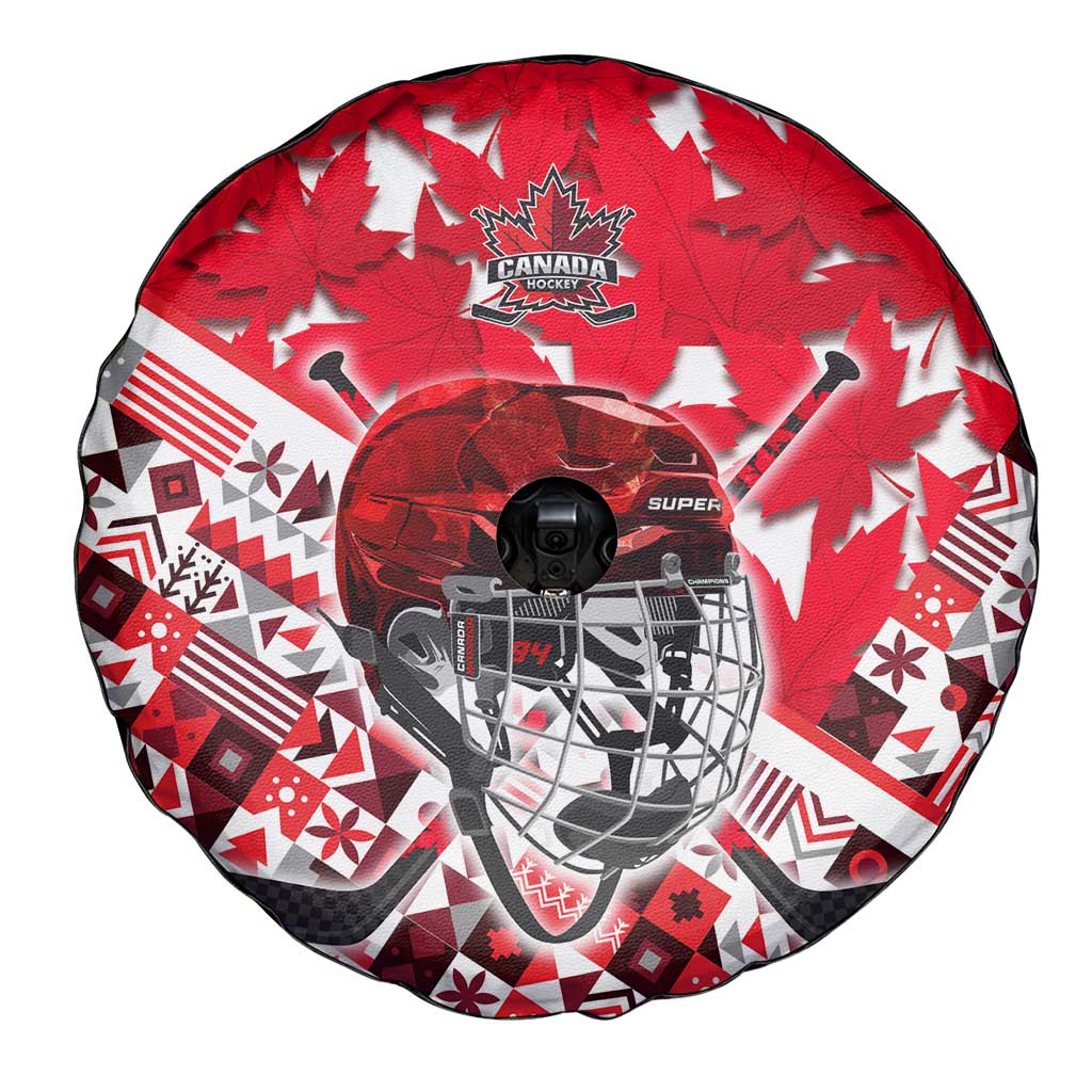 Canada Hockey Helmet Spare Tire Cover Maple Leaf Pattern