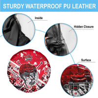 Canada Hockey Helmet Spare Tire Cover Maple Leaf Pattern