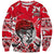 Personalized Canada Hockey Helmet Sweatshirt Maple Leaf Pattern