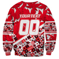 Personalized Canada Hockey Helmet Sweatshirt Maple Leaf Pattern