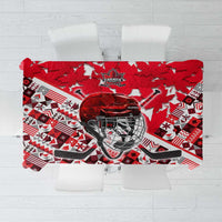 Canada Hockey Helmet Tablecloth Maple Leaf Pattern