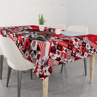 Canada Hockey Helmet Tablecloth Maple Leaf Pattern