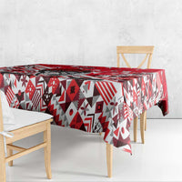 Canada Hockey Helmet Tablecloth Maple Leaf Pattern
