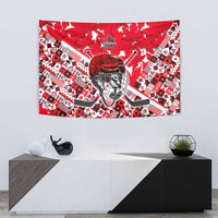 Canada Hockey Helmet Tapestry Maple Leaf Pattern
