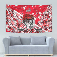 Canada Hockey Helmet Tapestry Maple Leaf Pattern
