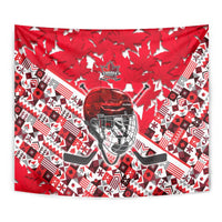 Canada Hockey Helmet Tapestry Maple Leaf Pattern