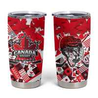 Canada Hockey Helmet Tumbler Cup Maple Leaf Pattern