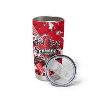 Canada Hockey Helmet Tumbler Cup Maple Leaf Pattern
