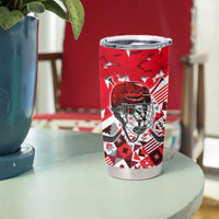 Canada Hockey Helmet Tumbler Cup Maple Leaf Pattern