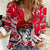 Personalized Canada Hockey Helmet Women Casual Shirt Maple Leaf Pattern