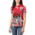 Personalized Canada Hockey Helmet Women Polo Shirt Maple Leaf Pattern