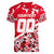 Personalized Canada Hockey Helmet Women V-Neck T-Shirt Maple Leaf Pattern