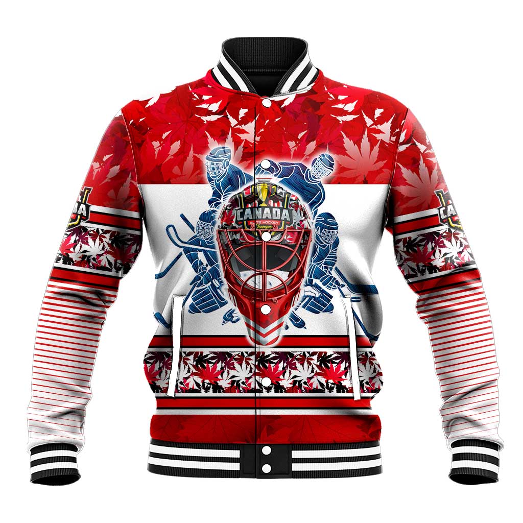Personalized Canada Elite Hockey Baseball Jacket Champions Spirit