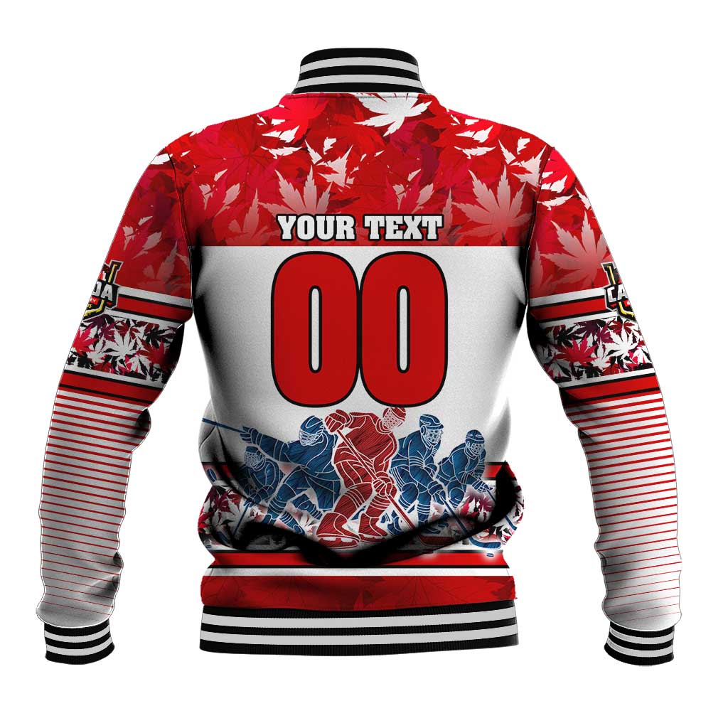 Personalized Canada Elite Hockey Baseball Jacket Champions Spirit
