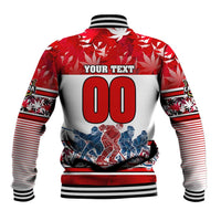 Personalized Canada Elite Hockey Baseball Jacket Champions Spirit