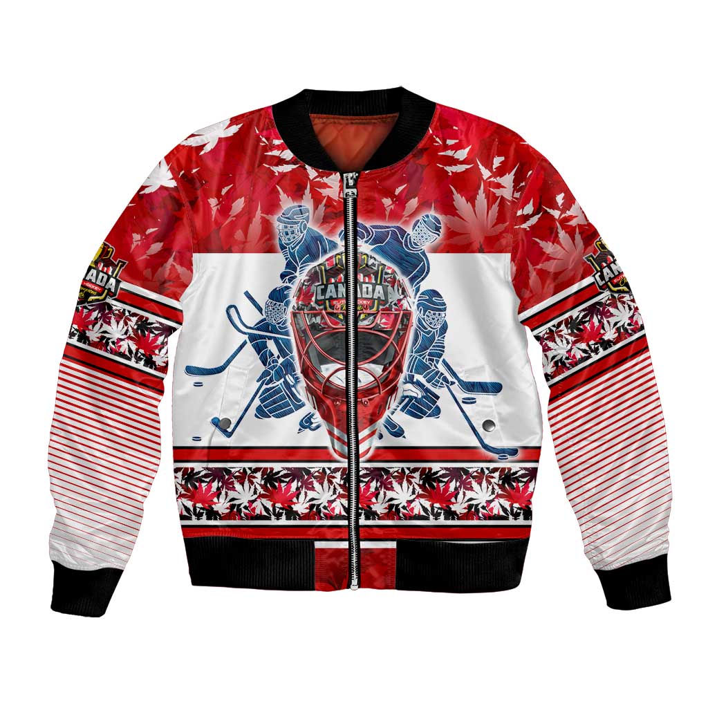 Personalized Canada Elite Hockey Bomber Jacket Champions Spirit