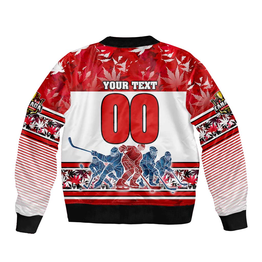 Personalized Canada Elite Hockey Bomber Jacket Champions Spirit