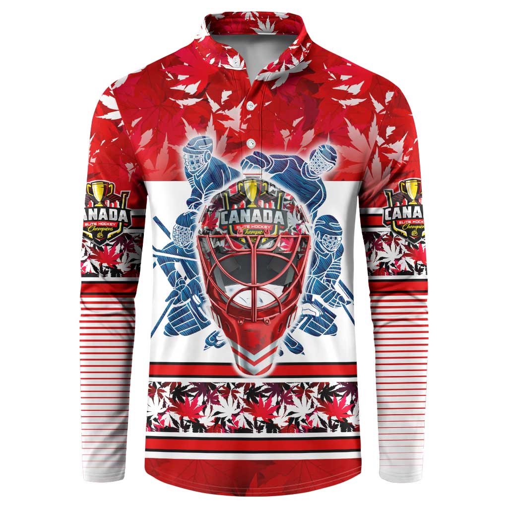 Personalized Canada Elite Hockey Button Sweatshirt Champions Spirit